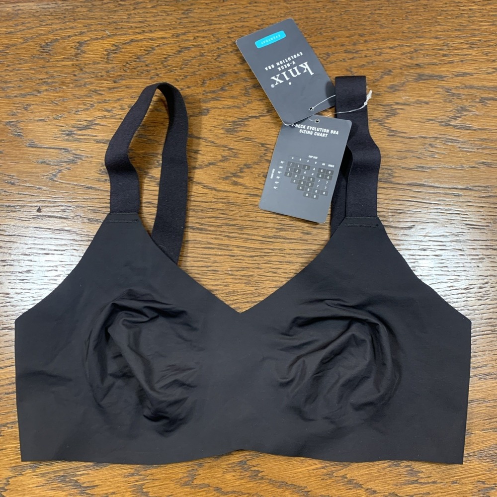 Women's Bra Knix V-Neck Evolution Size 4 Adjustable NWT (32D, 34C, 34D) Black